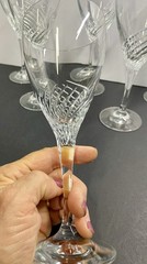 Set Of 6 Crystal Wine Glasses 4-Schott Zwiesel Pirouette, 2-? Riedel Blown Glass