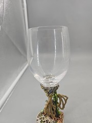 KIRKS FOLLY Dragon Teeasure GOBLET WINE GLASS JEWELS RARE 8″