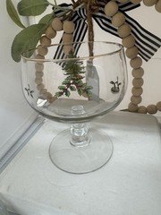 Spode Christmas Tree 5.4 tall 4 inches across the top Goblet wine glass