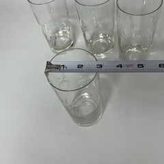 Vintage Etched Atomic Starburst Pattern MCM Highball Glasses Set Of 4 EUC