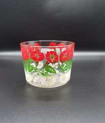 Vintage Morning Glory Glass Ice Bowl – Excellent