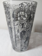 Jose Guadalupe Posada Pint Glass Preowned Revolutionary Calaveru From Oxaxca
