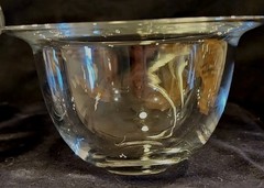 11 Cambridge Glass, Clear Etched, Elaine Seafood Icer, 2-piece Set