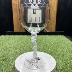 Vintage Bayel Crystal Bacchus Male Nude Frosted Figural Stem Wine Glass 7 1/4″