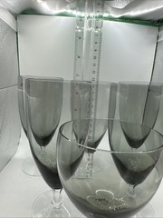 Vintage Fostoria Smoked Glass Goblets Gray Ombre Wine Water Set Mid Century (6)