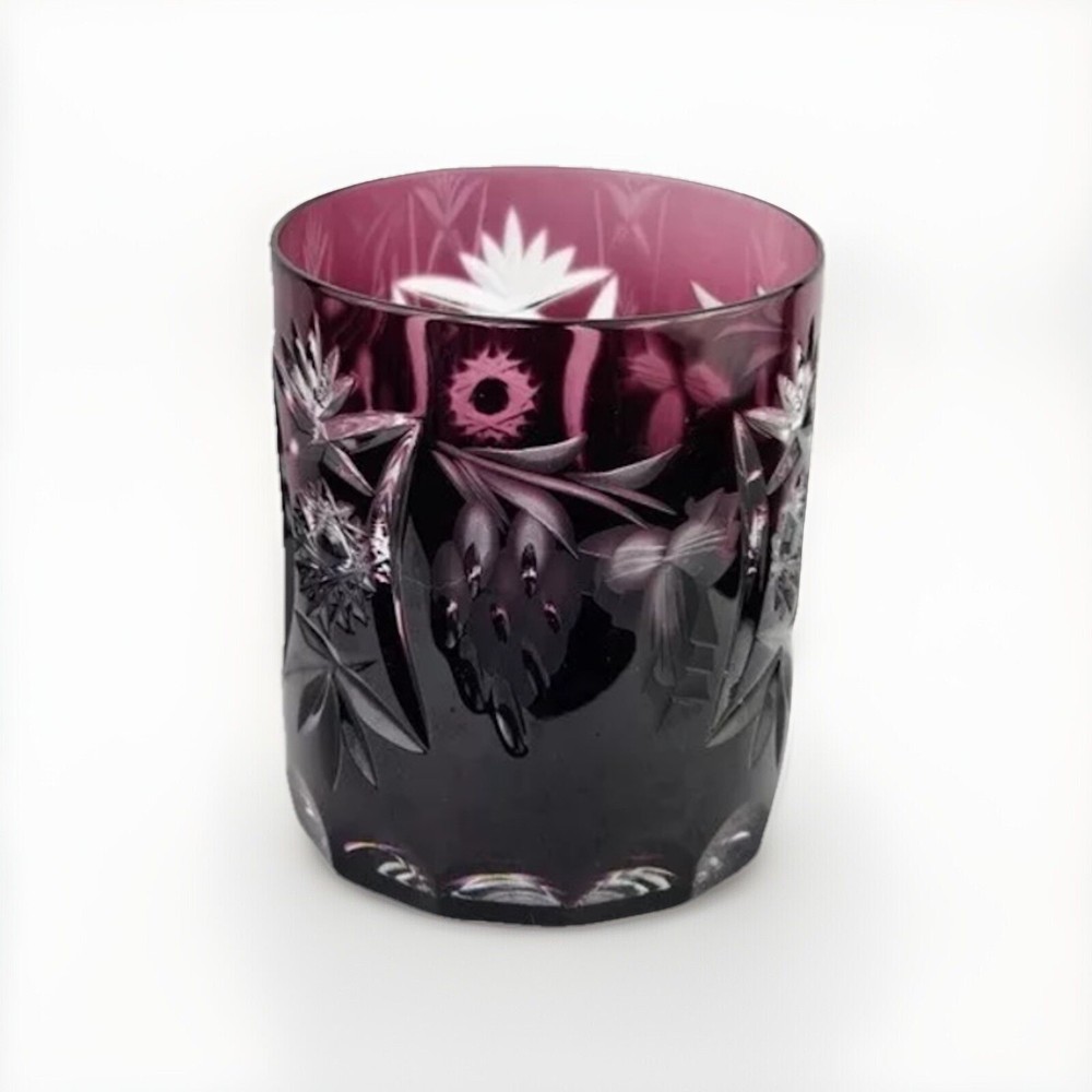 Nachtmann Bleikristall Deep Ruby Wine Old Fashioned Traube Glass