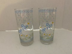 Anchor Hocking Tumblers Drinking Glasses Farm Country Goose Duck Set of 2 E39