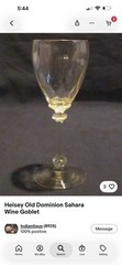 Heisey Old Dominion Yellow Sahara Goblet 8H Diameter. Set of 5 MINT Condition