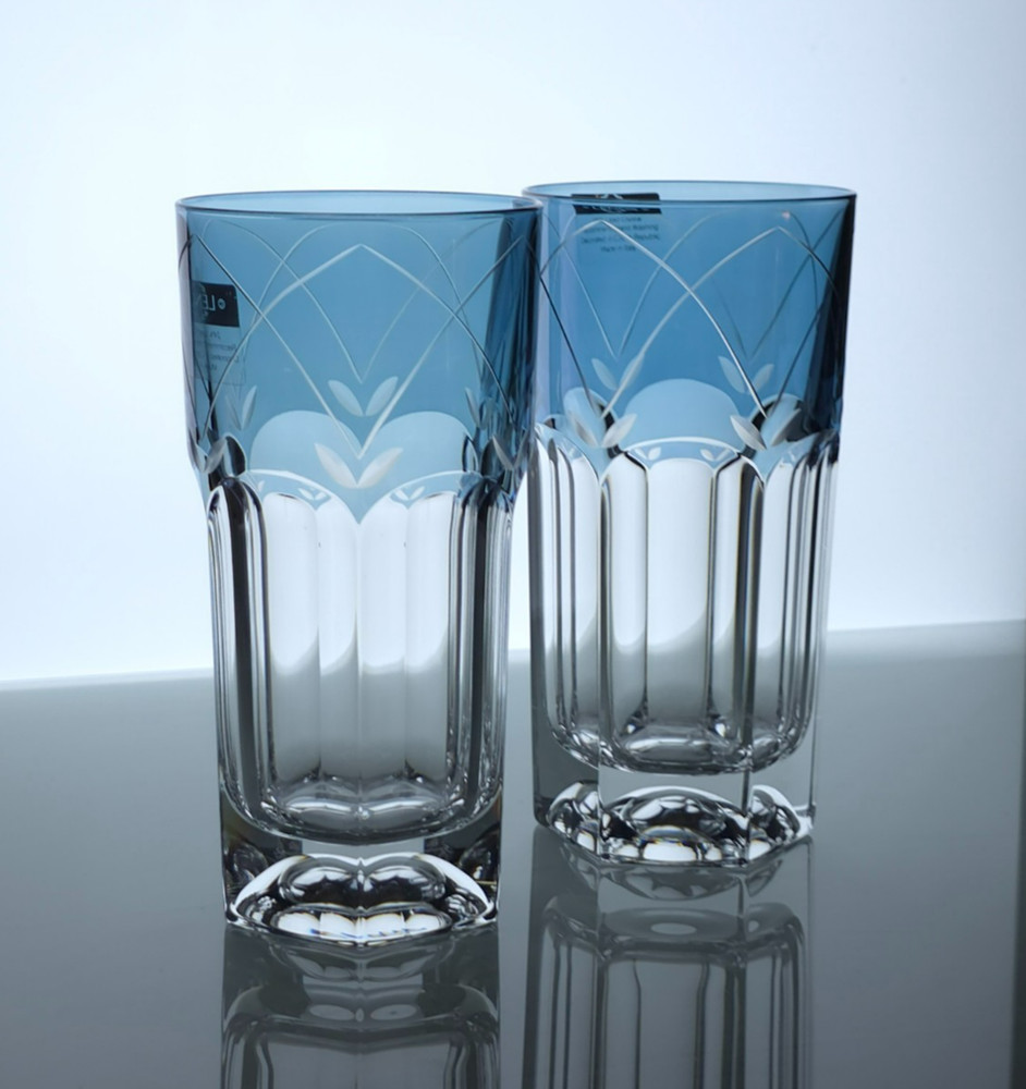 Lenox Crystal SWEDISH LODGE Set(s) 2 Highball Tumblers MINT TAGS