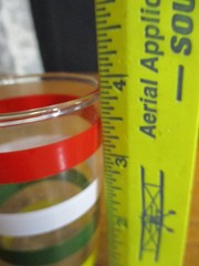 x2- Vintage Anchor Hocking Fiesta Striped Drinkware – Tumbler and Juice Glass