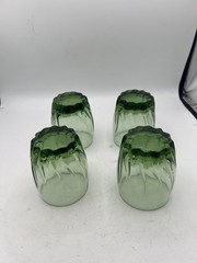 Anchor Hocking Central Park Ivy Green Old Fashioned Glasses Swirl Set Of 4