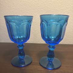 6.5″ Goblets – Old Williamsburg Stunning Pair of Vintage Imperial Glass Goblets