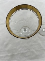 Tiffin Franciscan Minton Gold Rim Water Goblet 7″ Optic