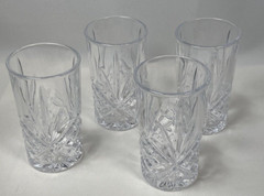 Dublin Highball Crystal Glasses Shannon by Godinger Set 4 Irish Barware Pinwheel