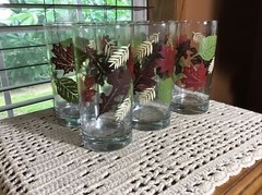 6 Nice 16 Oz Libbey Fall Leaf Tumblers Glasses