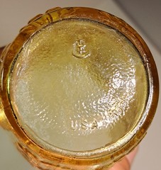 Anchor Hocking Amber Yellow Gold «Spring Song Daisy» Drinking Glass/Tumbler 14oz