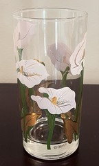 Vintage Culver 22k Calla Lilly Pattern Highball 5 5/8 Inch Glass