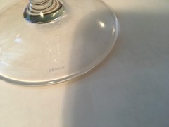 Kate Spade Downing cut crystal Cross-hatch 5 wine glasses 9″x3″ wide by Lenox