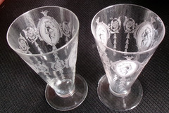 2 Tiffin Franciscan Classic Shawl Dancer Ice Tea Glass Stem 6″ Nude Dancing OF