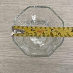 Discontinued-Libbey Facets Clear Textured Octagon Stemmed Wine Glass-Replacement