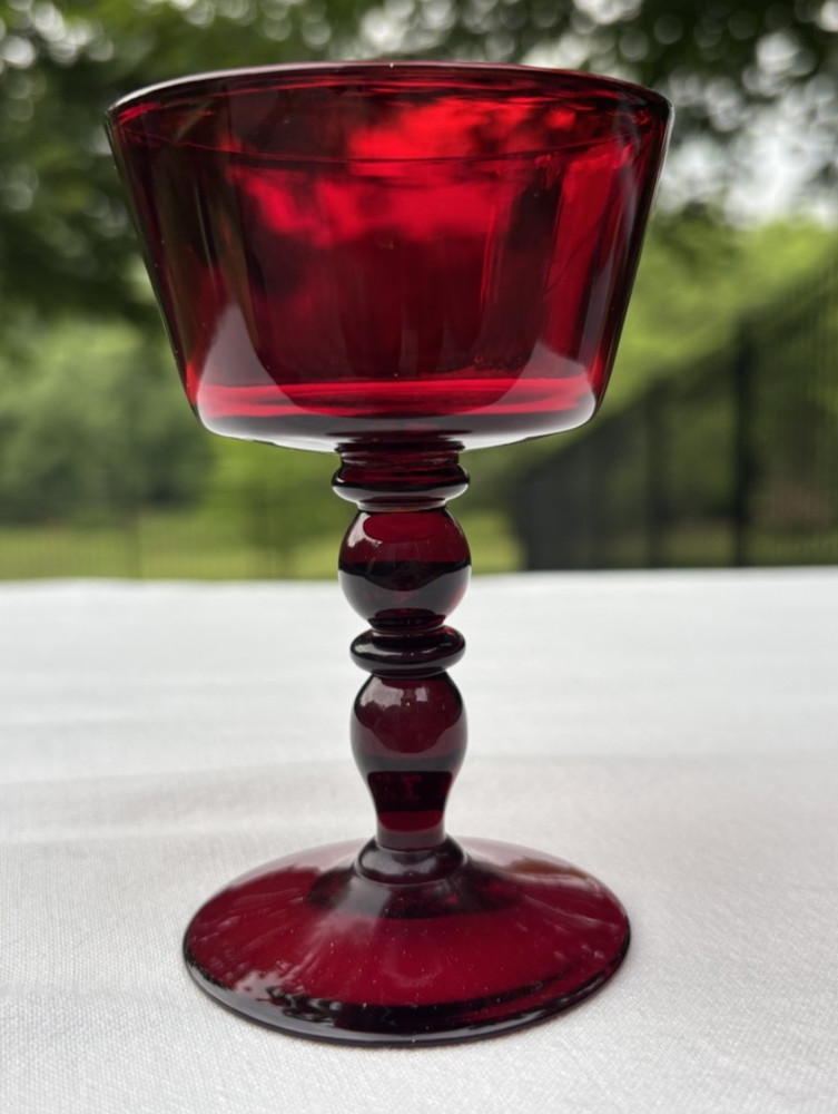 Bryce Ruby Red Glass 638 Liquor Cocktail Stem(s) 3oz Very Good Used Condition
