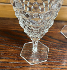Vintage Fostoria AMERICAN Clear #2056 9oz Water Goblet Glasses 6 7/8″ Set of 8