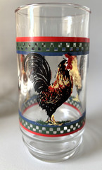 Set of 5 Vintage Libbey Ella’s Rooster Tumblers Mid Century Glassware Farmhouse