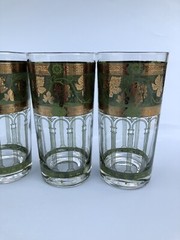 Cera Golden Grape Glass Highball Tumbler Set Of 8
