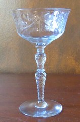 Libbey Rock Sharpe Salon 1023 Stem Lattice Bow Clear 6 ½” Champagne Sherbet(s)