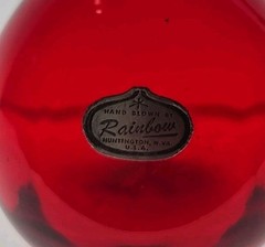 Vintage Red Pitcher And Decanter