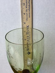 2 Pfaltzgraff Goblets Summer Breeze 17 Oz Large Iced Tea Green Blue Etched