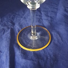 Hawkes Gold Bands Water Goblet With Gold Trim Elegant Vintage Glassware