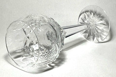 WATERFORD ~ Elegant Cut Crystal 6 oz. HOCK WINE GLASS (Kenmare) ~ Ireland