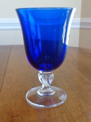 CRISTAL D’ARQUES CASUAL SETTING SAPPHIRE WATER GOBLETS LOT OF 3