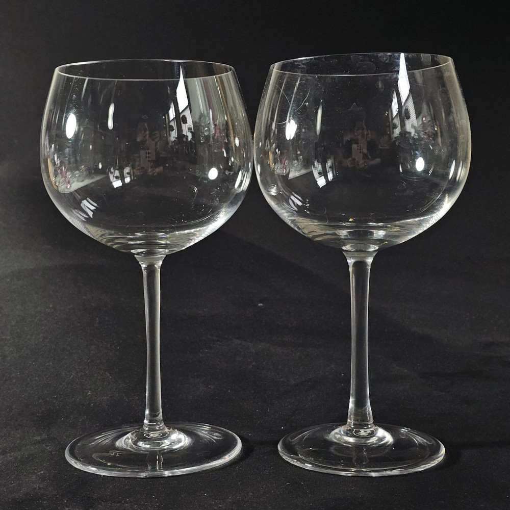 TIFFANY & CO TFC11 PURPOSE WINE GLASSES, Blown Lead Crystal, 7 1/4″, ITALY, 2PCS