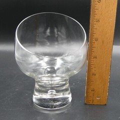 Kosta Boda Pippi Angled Controlled Bubble Base Snifter Glass Sweden MCM Vintage