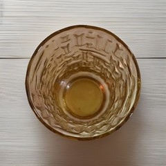 Vintage Libbey Artica Amber Geometric Textured Glasses- Discontinued- Lot of 2