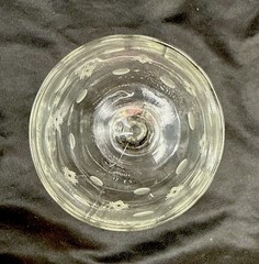 Standard Glass Co Criss Cross Etched Water Goblets Set 6 VNTG 6.75″ Wine Glass