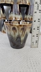 Canonsburg Pottery Brown Drip Glaze Set Of 15 Tumblers Cups 10oz 3½»