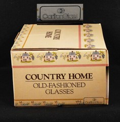 Carlton Four Old Fashioned Glasses New In Box 4″ Tall