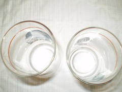 Set of 2 Vintage Libbey / Mobil Gas Glass Chicago Bears Helmet Drink Tumblers