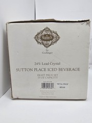 Set Of 7 Shannon Crystal Sutton Place Iced Beverage Glasses 15 Oz Missing 1