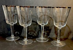 Lenox…Solitaire Platinum…(4) Water Goblets…(2) Sets of Four…Appear Unused..BIN