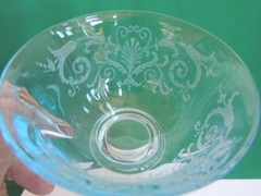 1-5Pc Place setting Fine Fostoria Versailles Azure Blue Vintage Glass Art Deco
