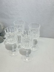 4 Timeless Cristal d’Arques-Durand LONGCHAMP Wine Goblets Elegance 6.5” T