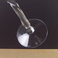 Spiegelau Crystal Wine Glass Tulip Shape Etched Petals Frosted Stem 8-5/8″ Tall