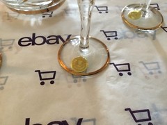 Romanian etched glass gold trim pitcher and liquor glass set