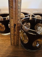 Vintage Libbey African Safari Animal Glasses Set 4 Low Ball/Rocks Signed M Dia