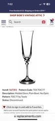 Towle Crystal Champagne Flutes Flared Bowl Lobed Coin Stems 8-5/8″ Set Four (4)