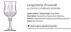 Brandy Glass Snifter Cristal D’Arques Crystal Longchamp FROSTED SEE DESCRIPTION